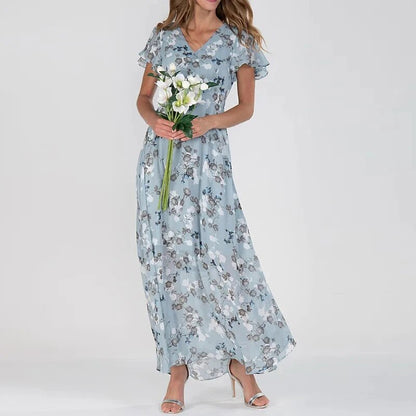 Yara | Long summer dress with floral print