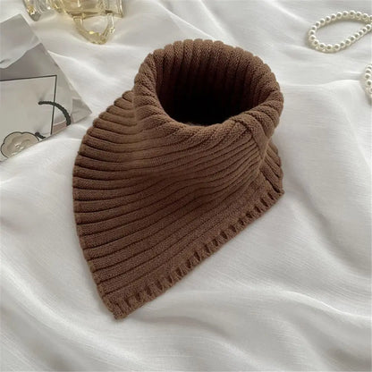 Winter windproof knit fake collar for women