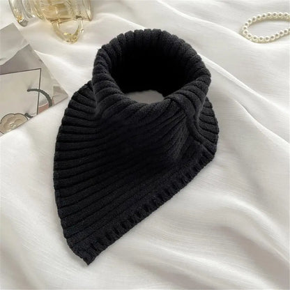 Winter windproof knit fake collar for women