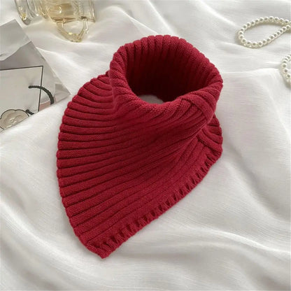 Winter windproof knit fake collar for women