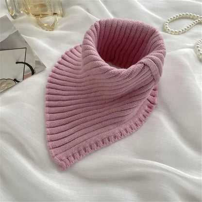 Winter windproof knit fake collar for women