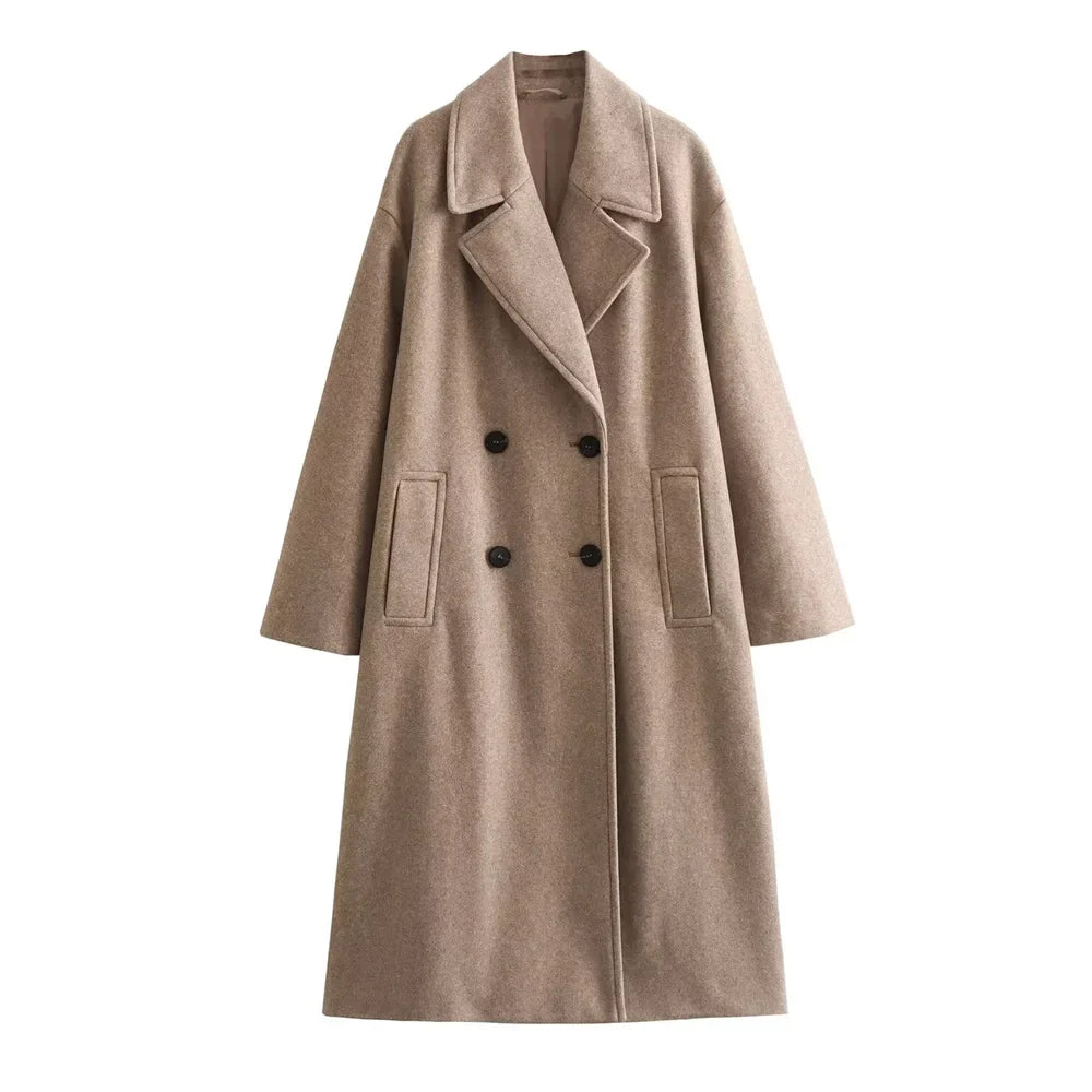 Elegant long winter coat for women - Wileen