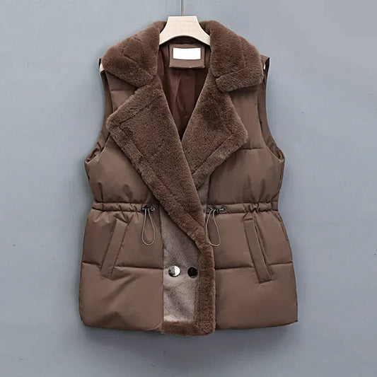 Amara - Women's Elegant Faux Fur Vest Perfect for Fall and Winter