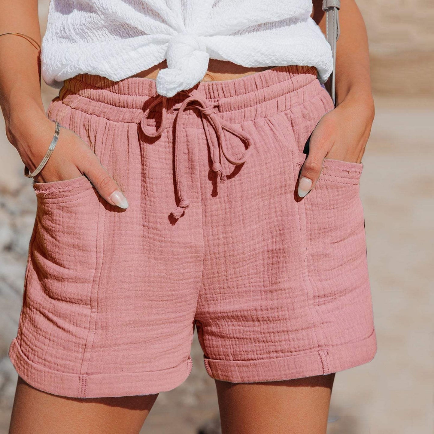 Shorts - Airy - Comfortable with Drawstring - Ideal for Summer Days