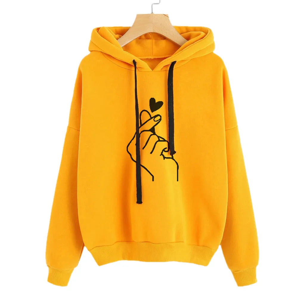 Quin- long sleeve hoodie sweatshirt for women