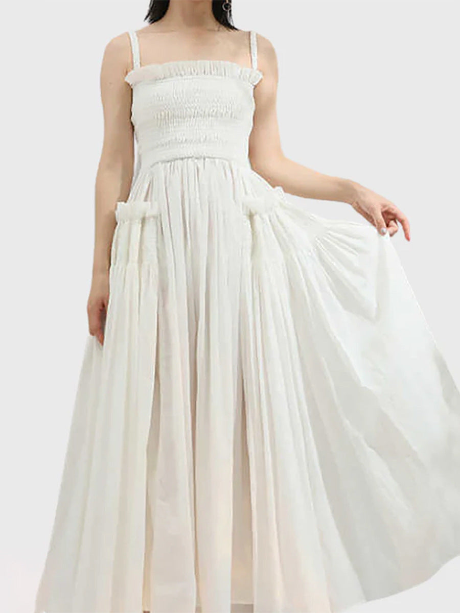 Alice - Draped maxi dress with pleats