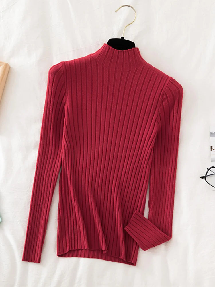 Rib knit sweater for women