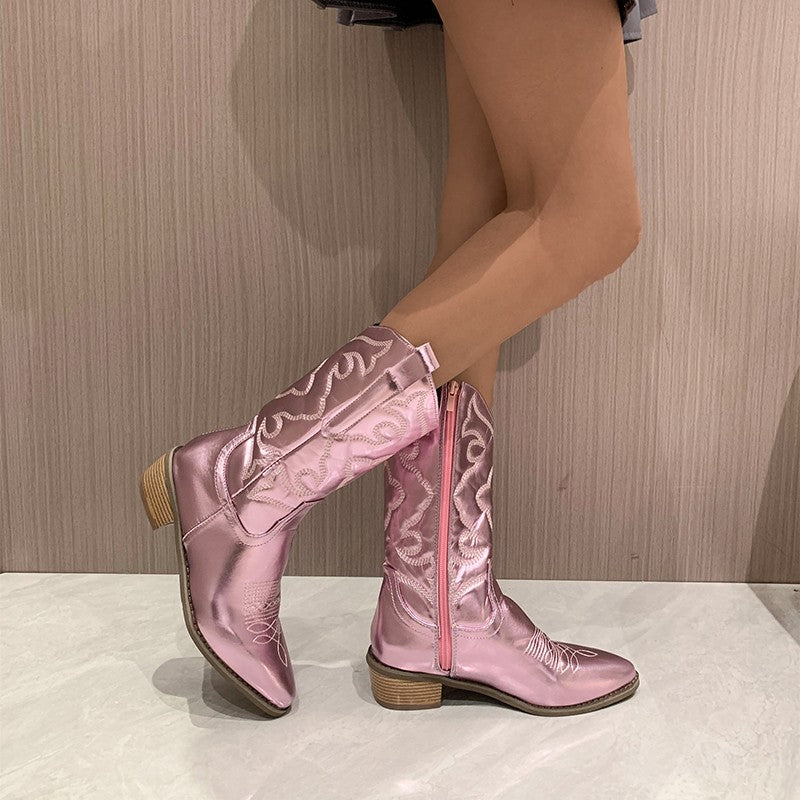 Mila | Stylish metallic chic boots