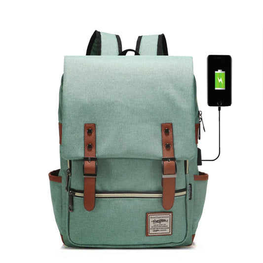 Allen | Vintage Casual School Travel Laptop Backpack