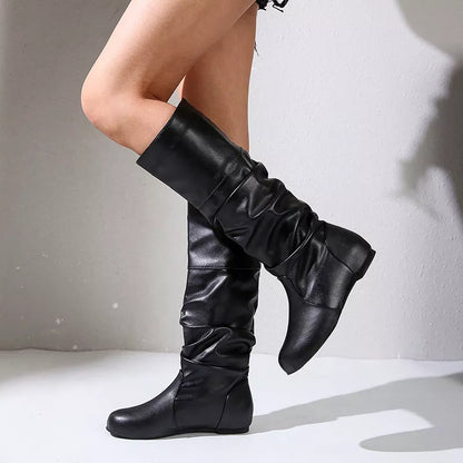 Women's mid-calf flat boots - Devina