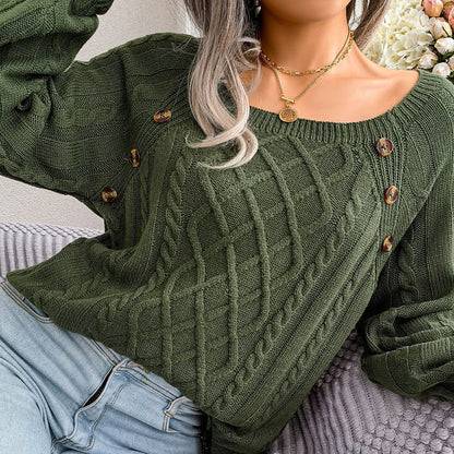 Stylish knitted sweater for women - Adelinda