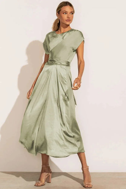 Lotte | Elegant satin silk party dress