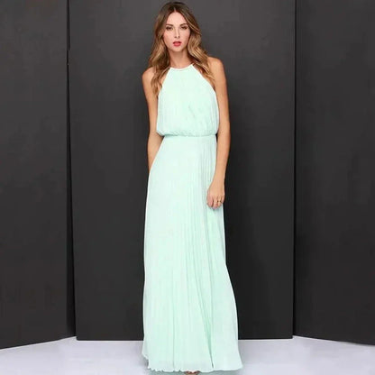 Frances - sleeveless dress with halter neckline