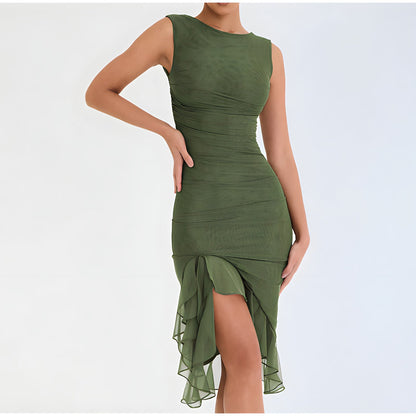 Lynn | Midi dress with ruffles