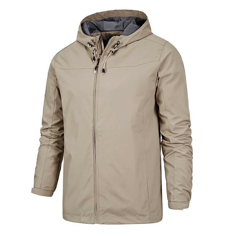 Elegant waterproof softshell jacket with hood for men | Perfect for fall/winter