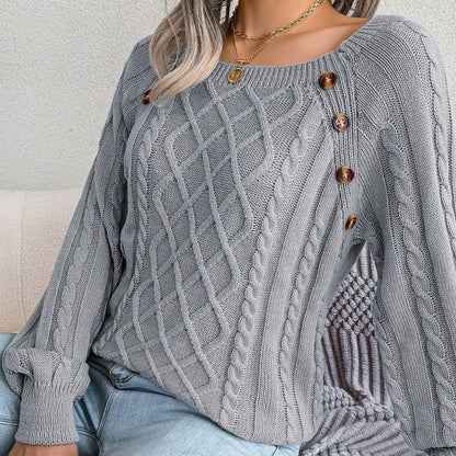 Stylish knitted sweater for women - Adelinda