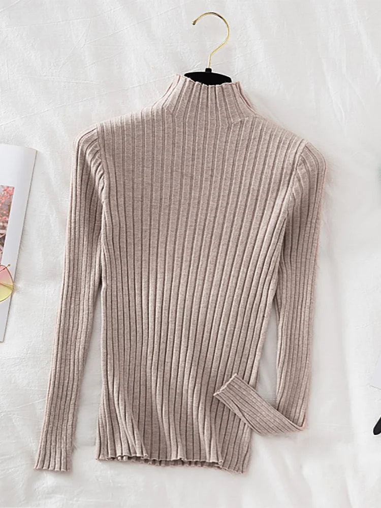 Rib knit sweater for women