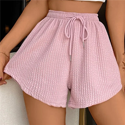 Elizabeth - Drawstring shorts with wide legs