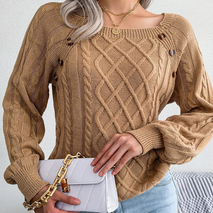 Stylish knitted sweater for women - Adelinda