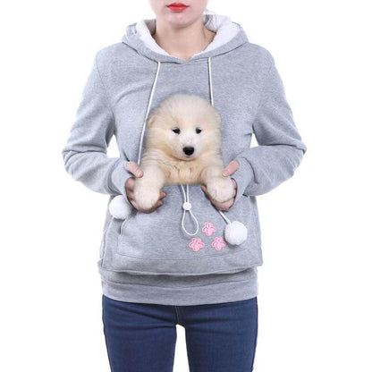 Fleur - Hooded sweatshirt with cat pouch