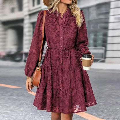 Camilla - Elegant A-line lace midi dress