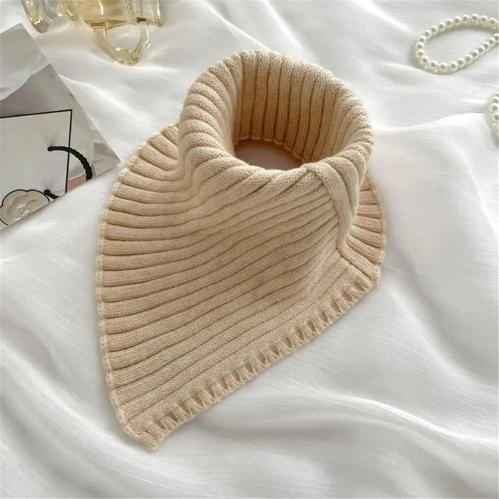 Winter windproof knit fake collar for women