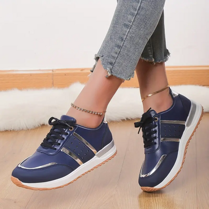 Suede patchwork casual sports shoes