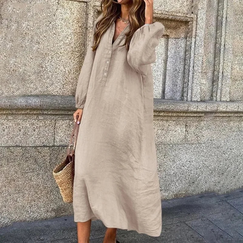 Samantha - Cotton and linen shirt dresses