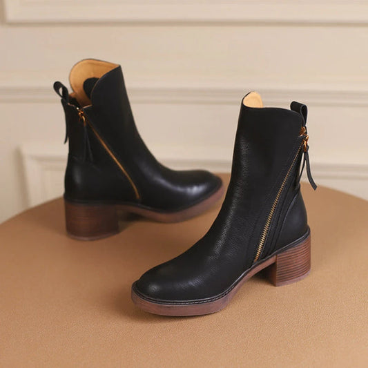 Stylish Women's Short Heeled Boots