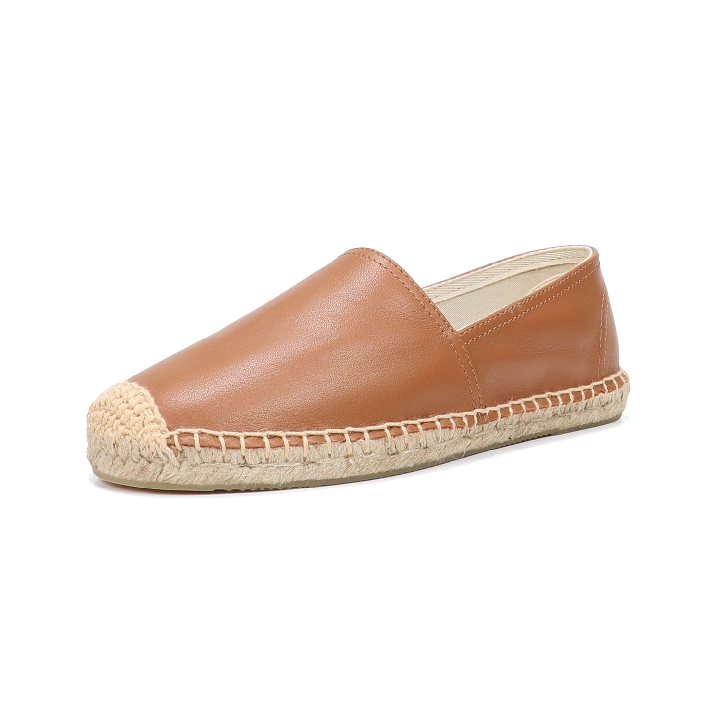 Esmee | Flat leather espadrilles in ballet style