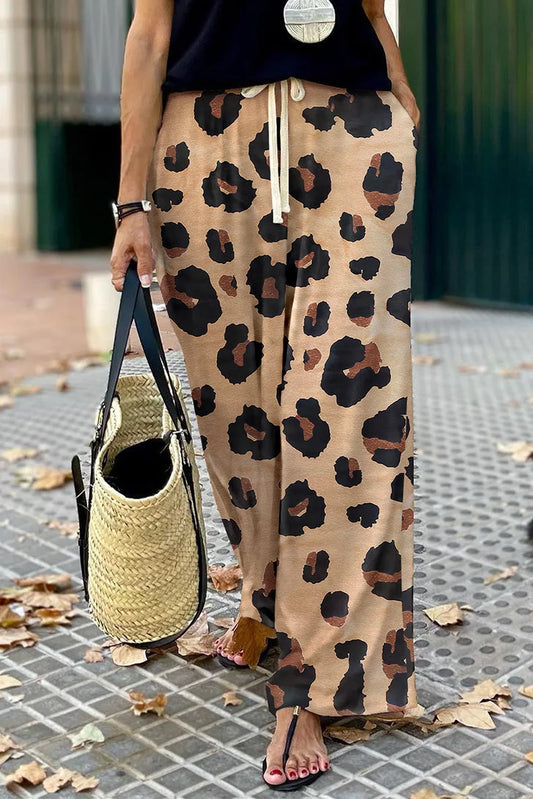 Leonie - Wide pants with leopard print