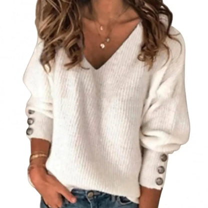 Callie- Ladies V-neck sweater