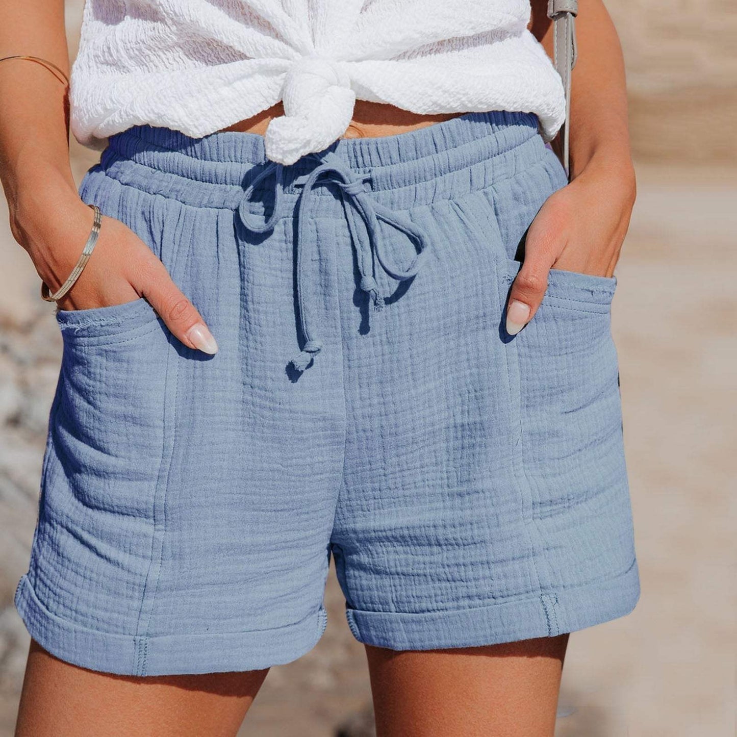 Shorts - Airy - Comfortable with Drawstring - Ideal for Summer Days