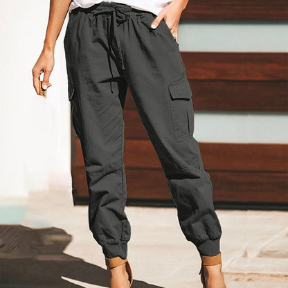 Olivia - Casual and Stylish Fall Straight Leg Cargo Pant with Drawstring for Women