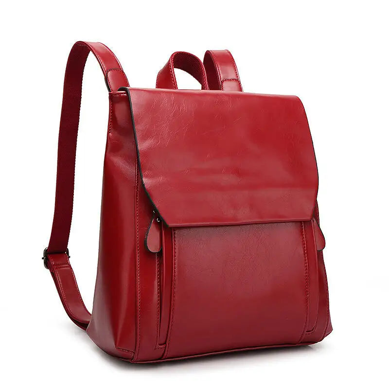 Carmine | Elegant PU Leather Laptop Backpack - Padded & Practical