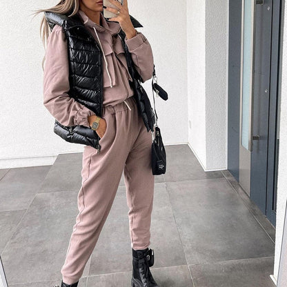 Autumn Casual Cargo Set | Ladies Fashion Tracksuit | Long Sleeve Zipper Jacket & Pants