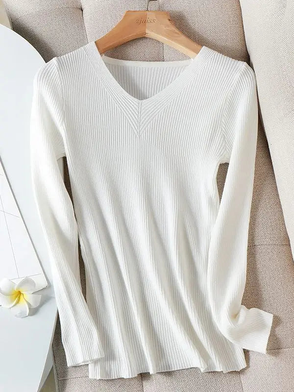 Odila- Sweater fall winter chic with V-neck