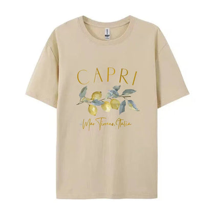 Capri T-shirt - Romantic - Cotton - Perfect for Elegant and Casual Occasions