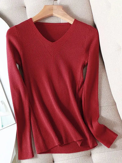 Odila- Sweater fall winter chic with V-neck