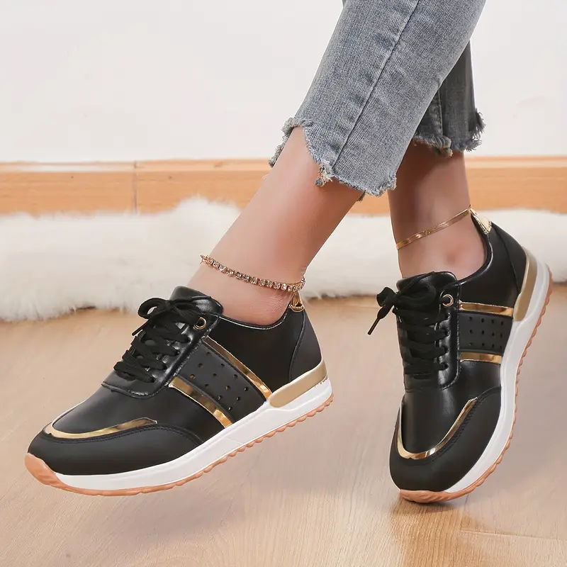 Suede patchwork casual sports shoes