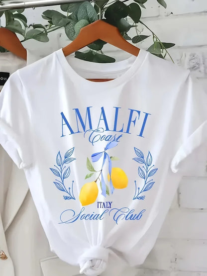 T-shirt - Amalfi Collection - Airy, Timeless Design, Relaxed Fit - Perfect for Casual and Formal Occasions