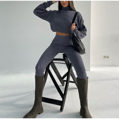 StacySet I Cropped Turtleneck And Leggings For Women