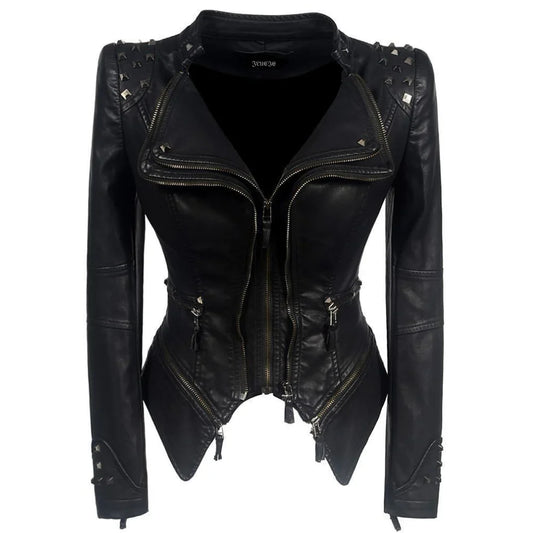 Stylish leather jacket for women - Salome