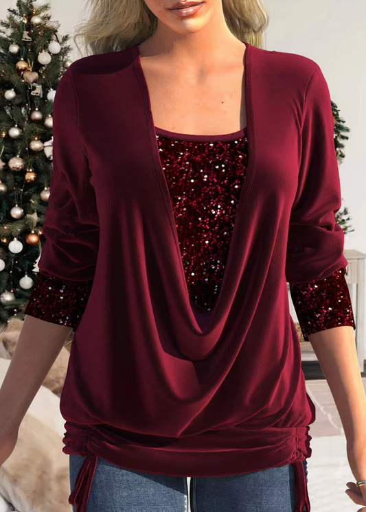 SARINA - Elegant sequin blouse