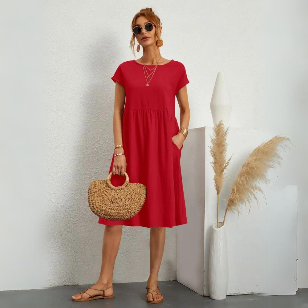 Senna - Elegant Cotton Summer Dress