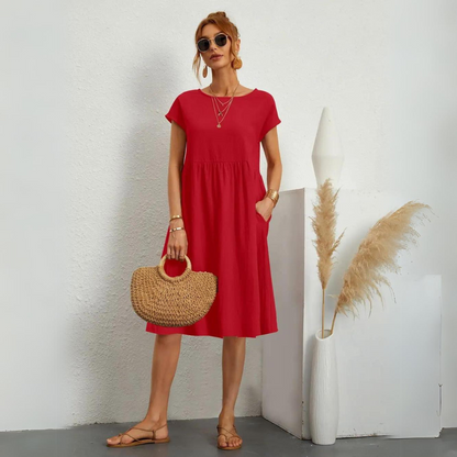 Senna - Elegant Cotton Summer Dress