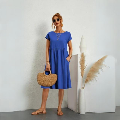 Senna - Elegant Cotton Summer Dress