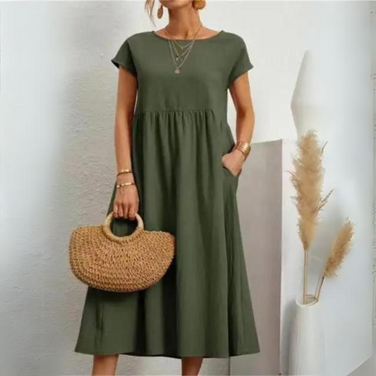 Senna - Elegant Cotton Summer Dress