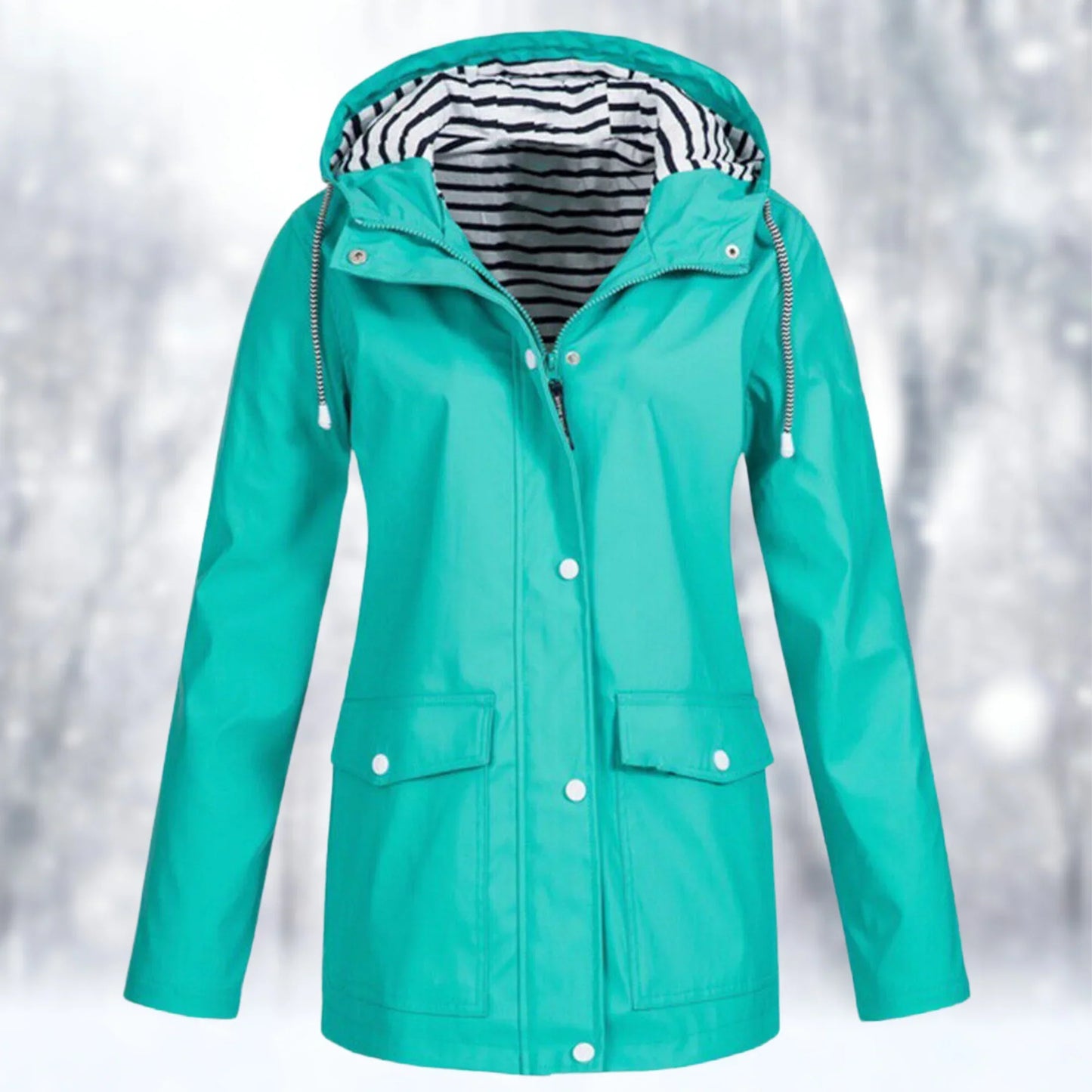 Waterproof and windproof jacket for women