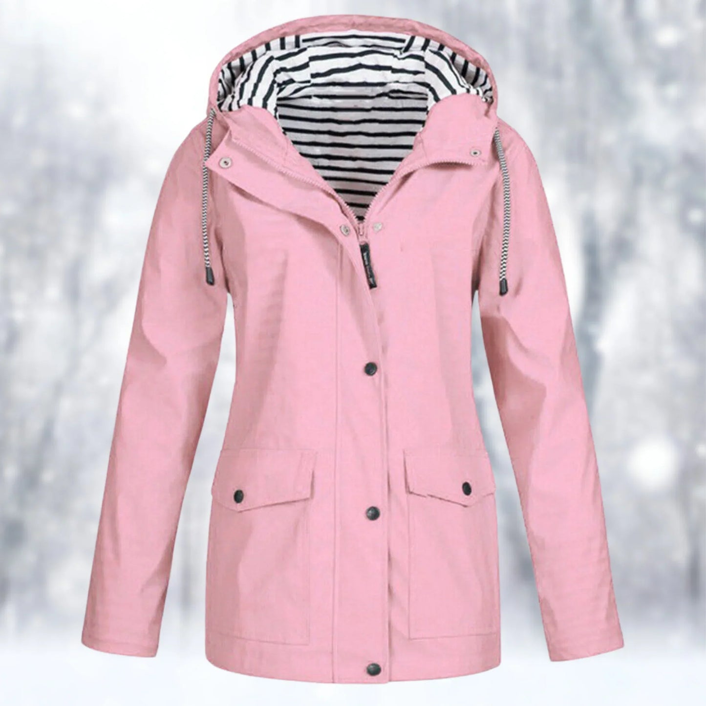 Waterproof and windproof jacket for women